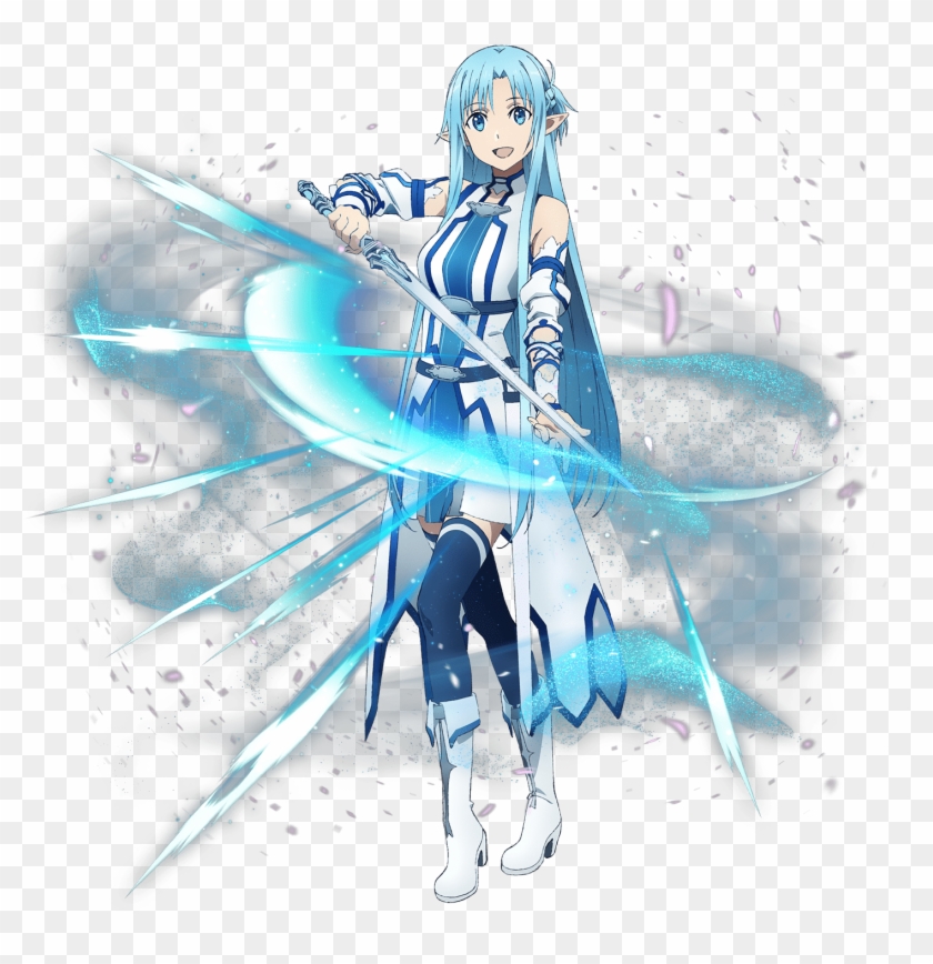 Blue Hair, Asuna Sao, Sword Art Online Asuna, Raven, - Asuna Memory Defrag Sao #788287