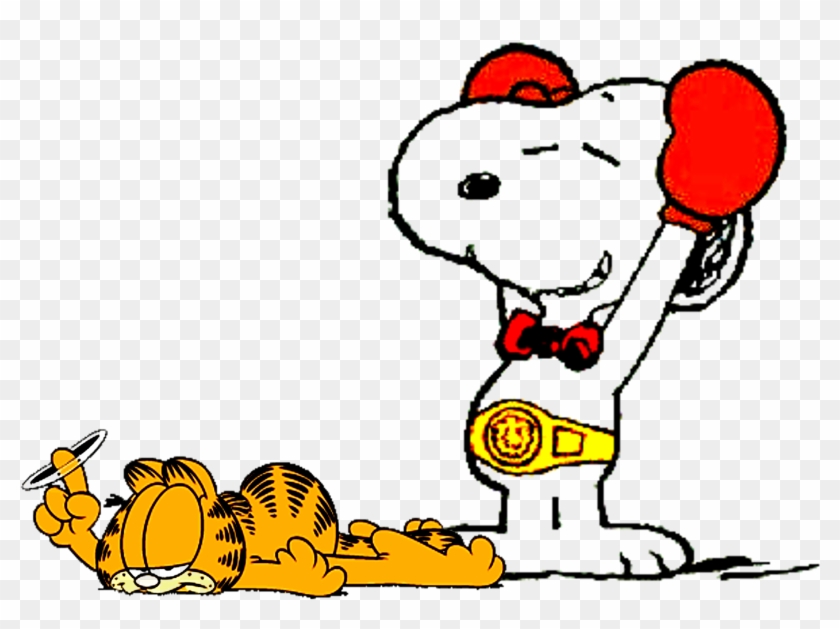 Garfield Knocked Out By Snoopy In Boxing By Bradsnoopy97 - Snoopy Sport #788306