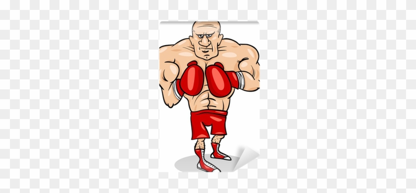 Boxer Sportsman Cartoon Illustration Wall Mural • Pixers® - Cartoon Boxer #788379