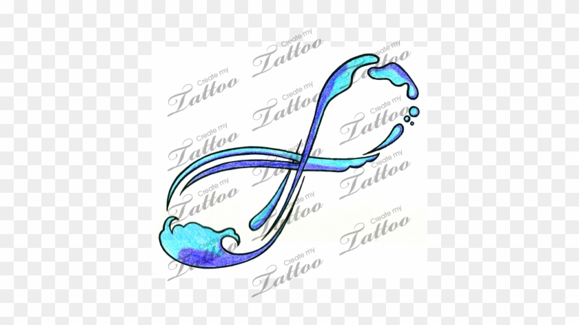 Water Infinity Sign Tattoo - Shield Tattoo Designs - Free Transparent PNG  Clipart Images Download