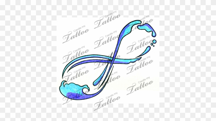 Water Infinity Sign Tattoo - Shield Tattoo Designs #788390