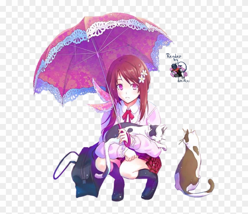 Anime Girl With Umbrella #788440