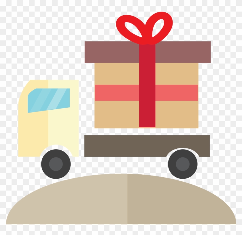 Vector Illustration Flat Delivery Truck Gifts - Illustration #788499