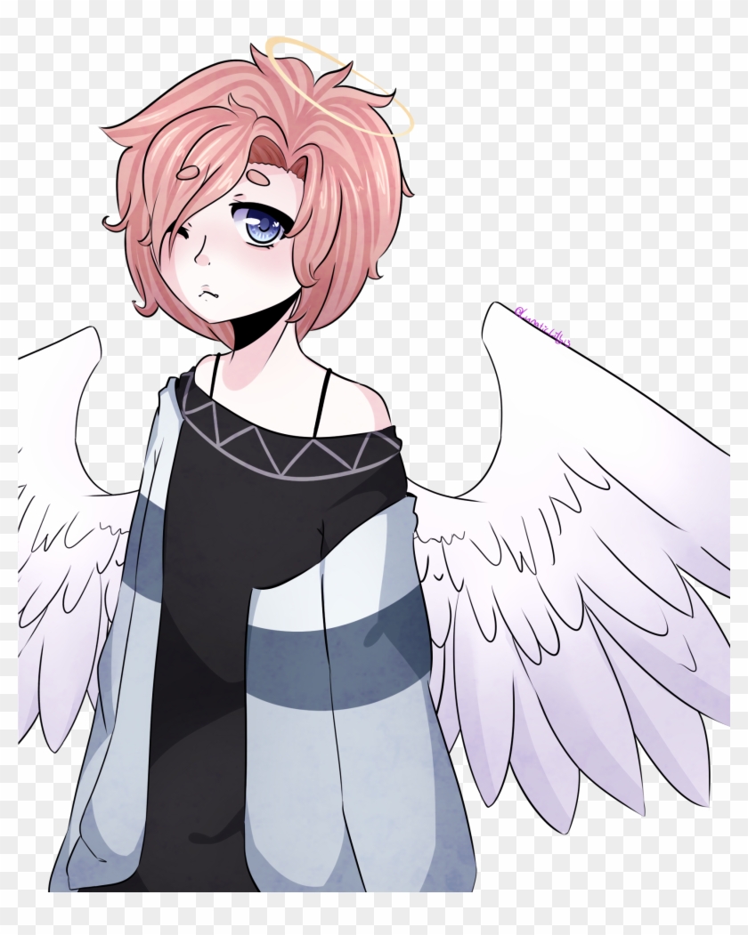 anime guy with bird wings