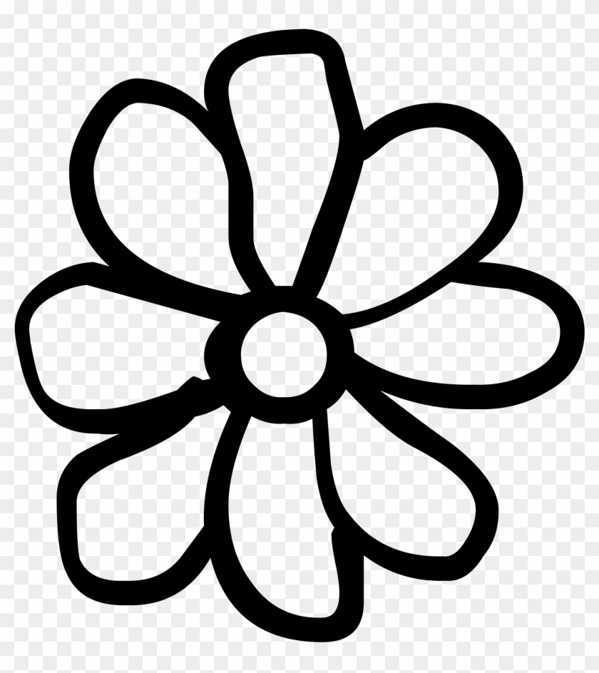 Open - Flower Outline Clip Art #788608