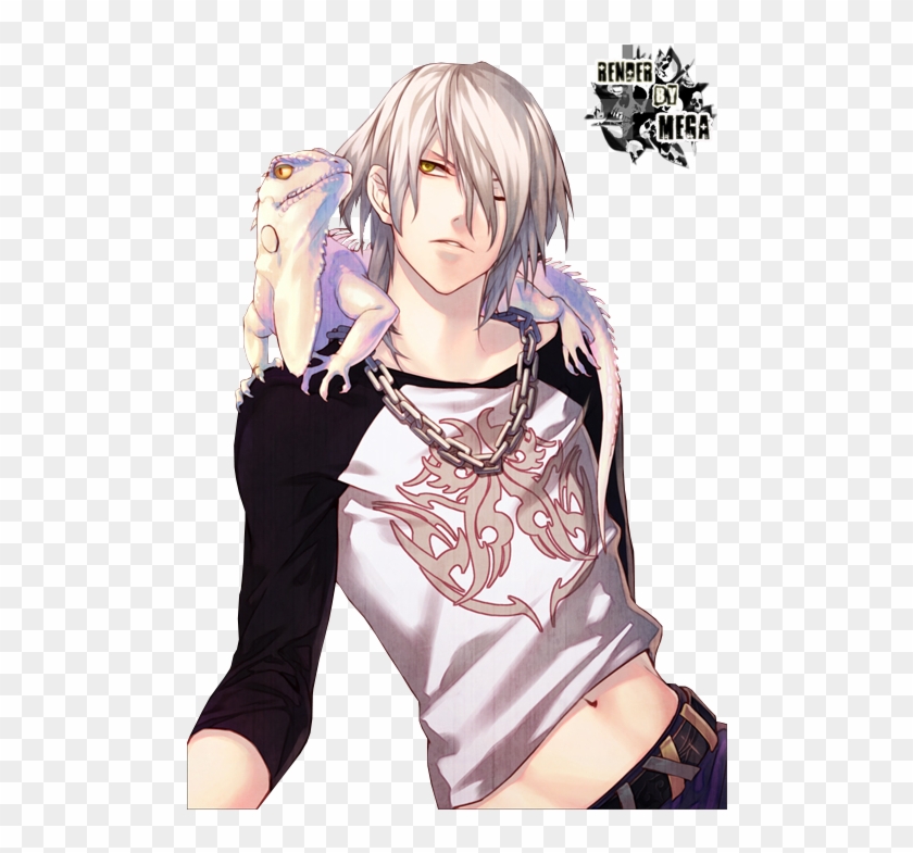 Anime Boy Lizard - Anime Guy With White Hair And Red Eyes #788657