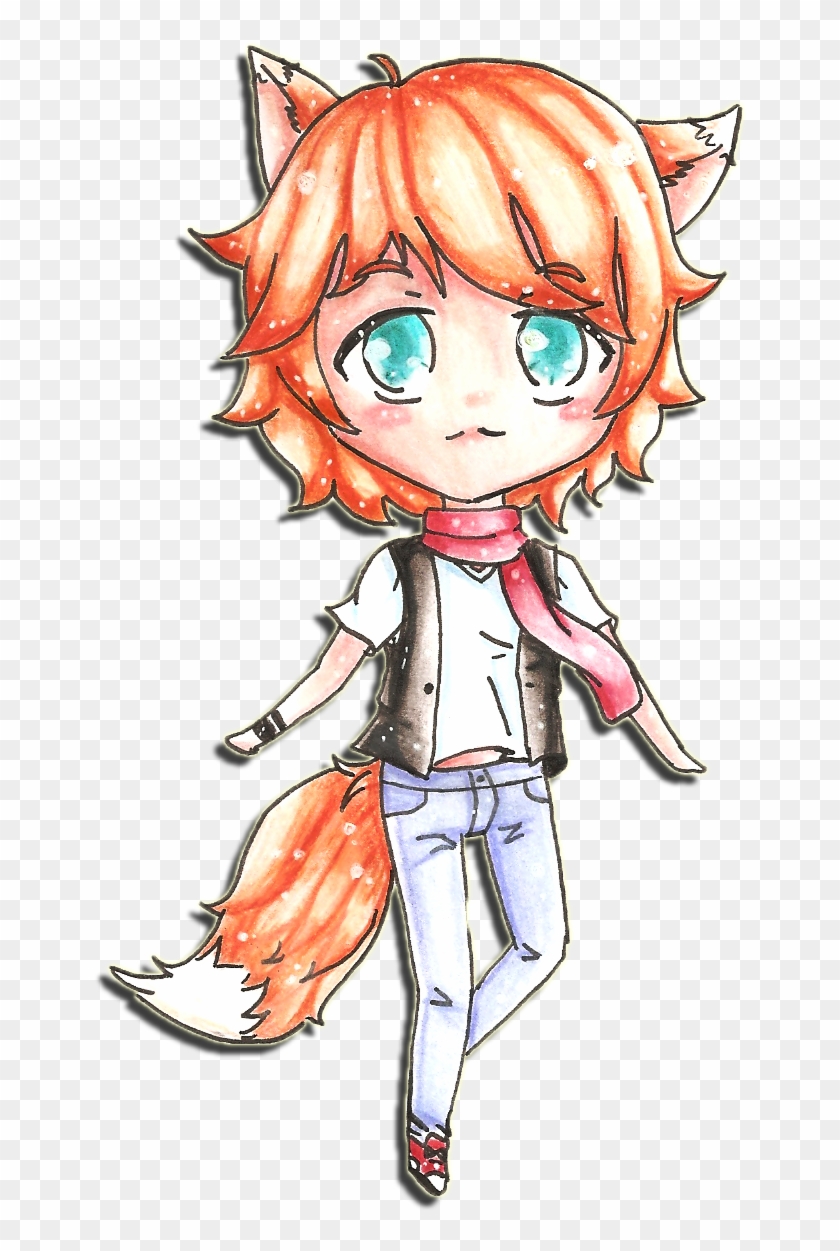 Cute Fox Boy By Mystarrydreams On Deviantart - Anime Fox Cute Boy - Free  Transparent PNG Clipart Images Download