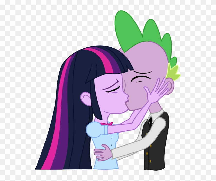 My Little Pony Twilight Sparkle And Spike Kiss - Mlp Equestria Girls Spike Human #788727