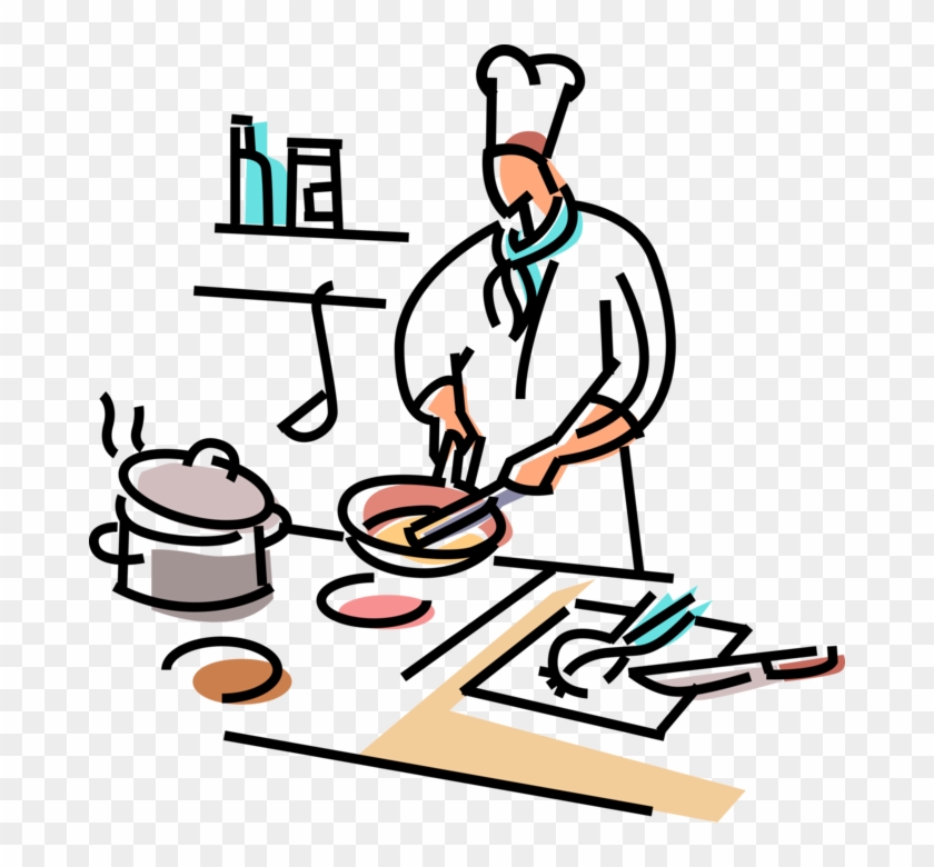 Chief Clipart Line Cook - Chef Preparing Food #788912