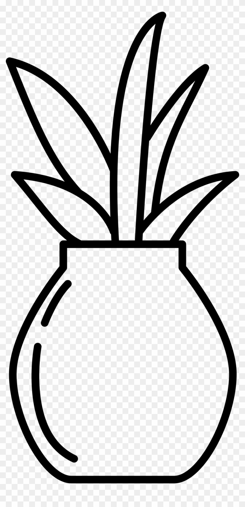 Potted Plant Coloring Page - Como Desenhar Um Vaso Com Planta #788924