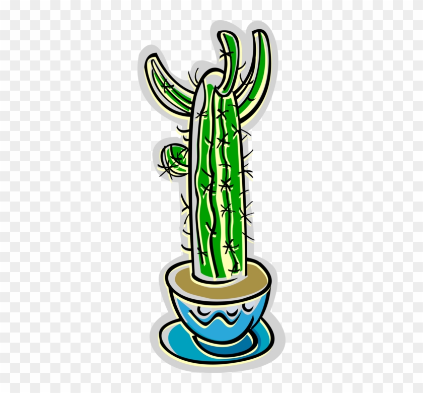 Vector Illustration Of Desert Vegetation Succulent - Saguaro #788995