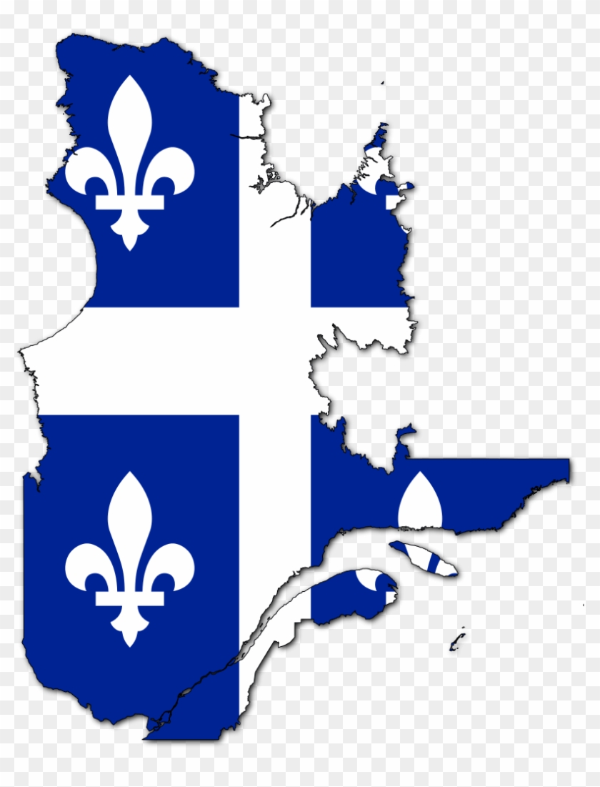 Flag-map Of Quebec - Place Fleur De Lys #789146
