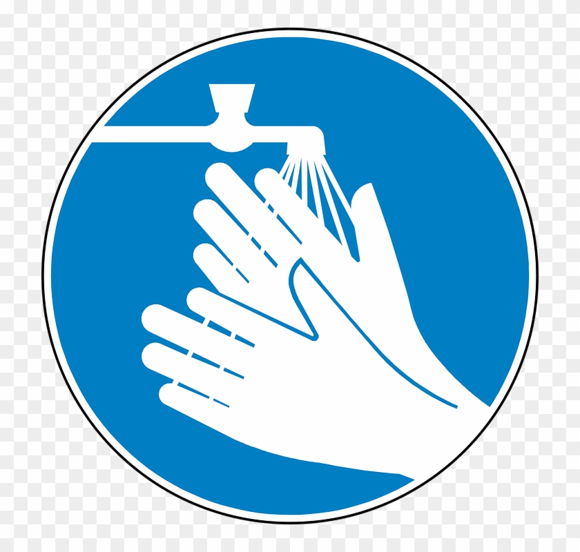 Wash Hands Symbol Wash Hands Clean Blue Free Vector - Hand Washing #789191