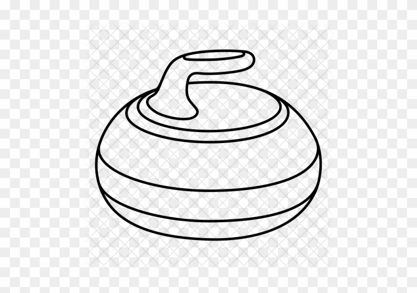 Curling Stone Icon - Curling Ice Clip Art Black And White #789293