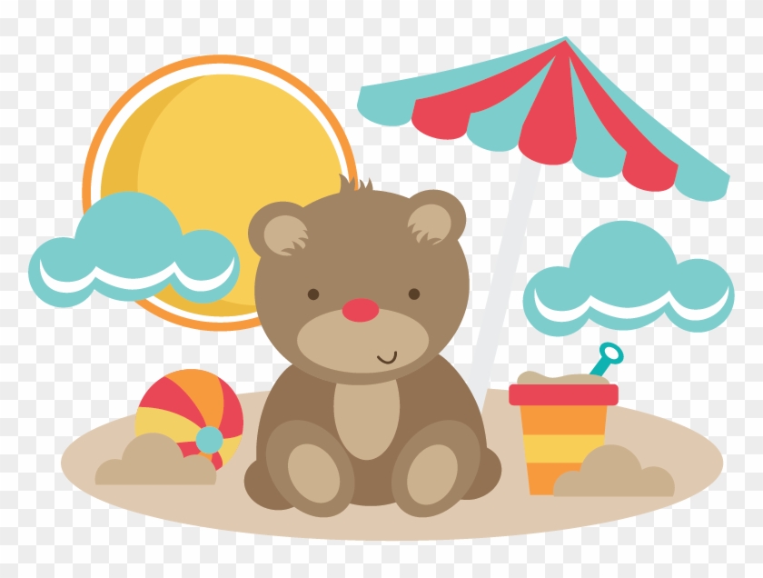 Bear At The Beach Svg Cut Files For Scrapbooking Bear - Svg File Free Bear #789559