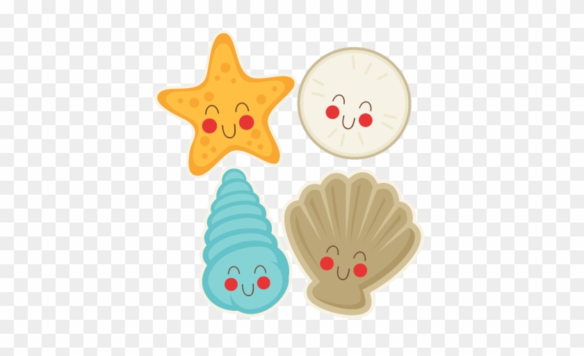 Cute Seasells Svg Cut File Free Svg Cuts Summer Svgs - Cute Seashell Clip Art #789561