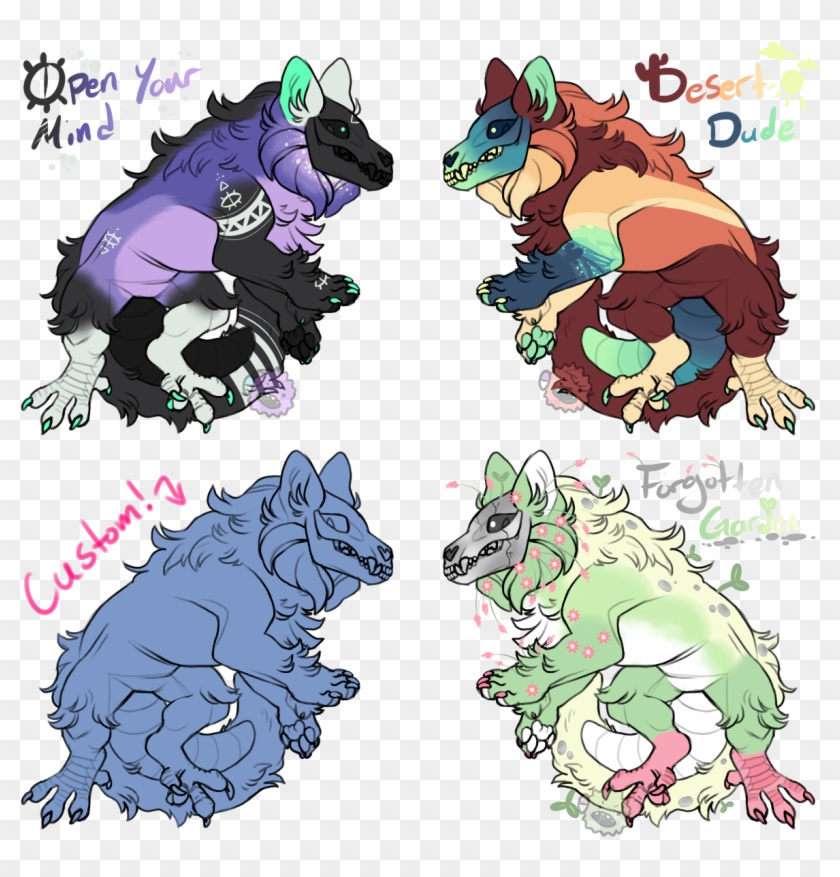 Fancy Skull Wolves - Cartoon #789591