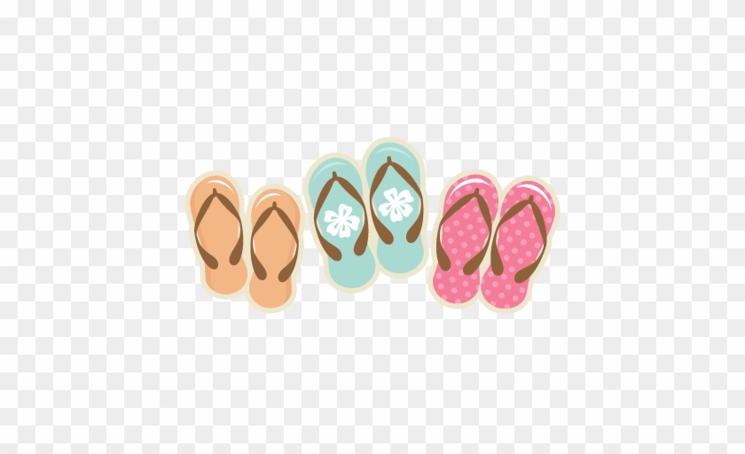 Flip Flop Svg Cutting Files Summer Svg Cuts Beach Svg - Flip Flop Border Clipart #789582