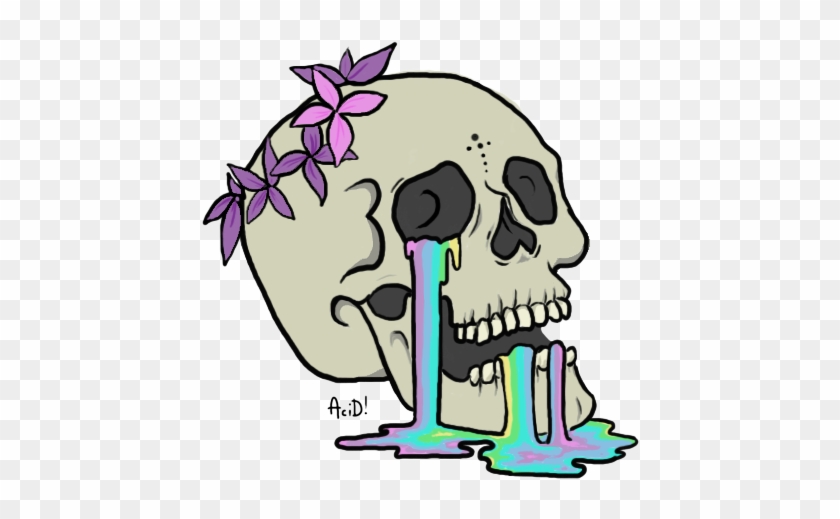 Pastel Bleeding Skull By Xxanemic333vampirexx - Pastel Goth Skull Transparent #789610