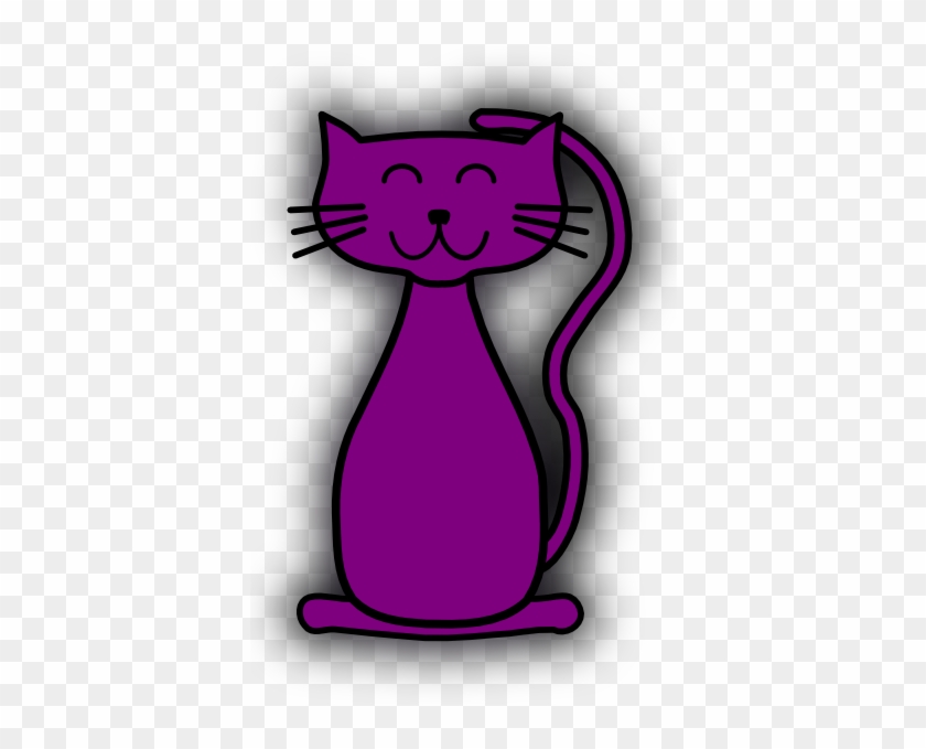 Hot Dog Clipart Black And White Purple Cat Clip - Mor Kedi #789766
