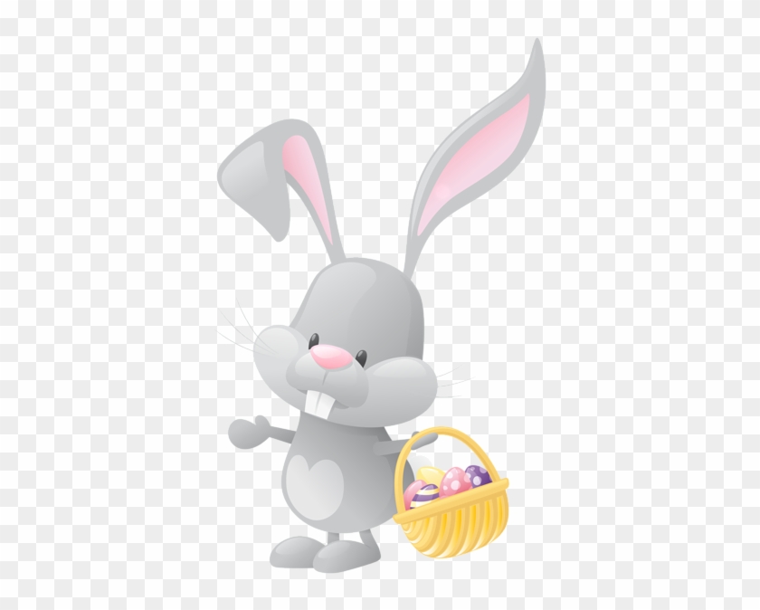 Easter Bunny With Basket Transparent Png Clip Art Imageu200b - Easter Bunny With Basket Clip Art #789854