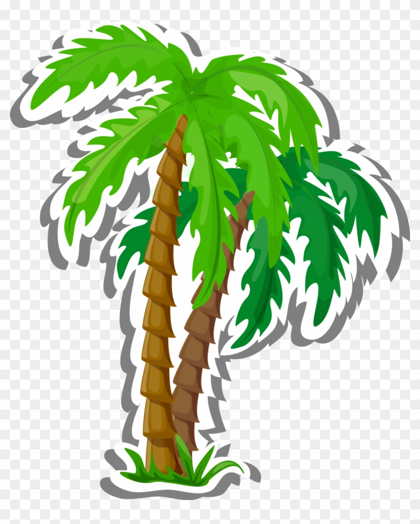 Vector Cartoon Coconut Tree Decoration 1007*1210 Transprent - Vector Cartoon Coconut Tree Decoration 1007*1210 Transprent #789909