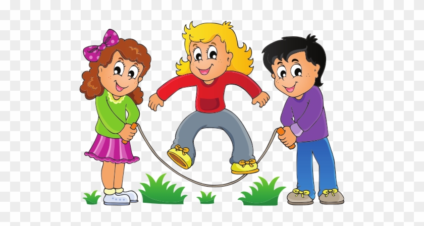 Kids Playing Vector - Cartoon Boy Jumping Rope - Free Transparent PNG  Clipart Images Download