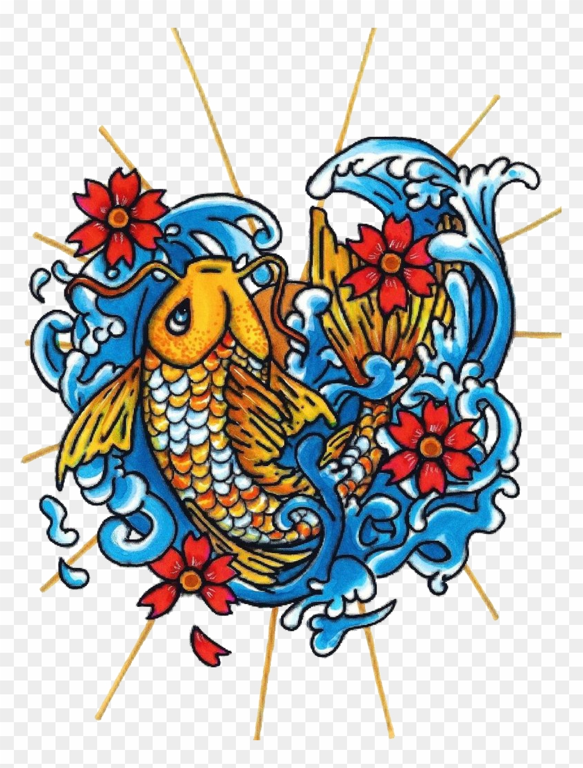 Koi Tattoo Collab With Dia By Roots Love - Ed Hardy Png #790017