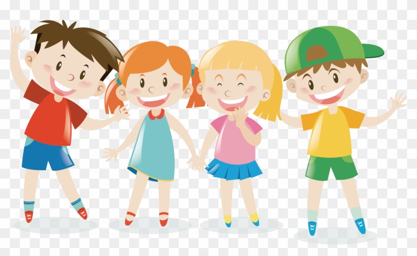 Child Clip Art - Happy Children Vector Png #790076