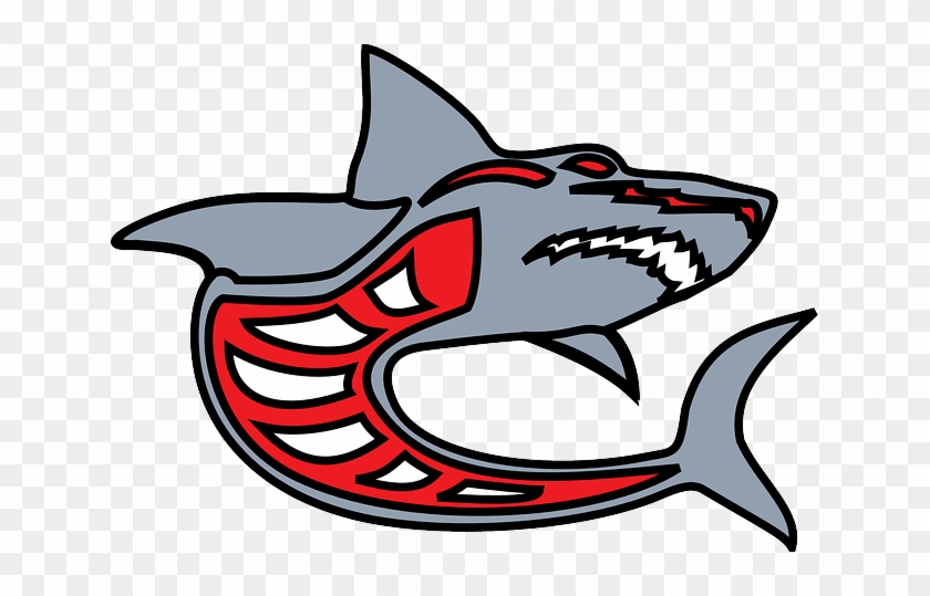 Red, Fish, Grey, Shark, Predator, Ashed, Ash - Shark Clip Art Red #790190