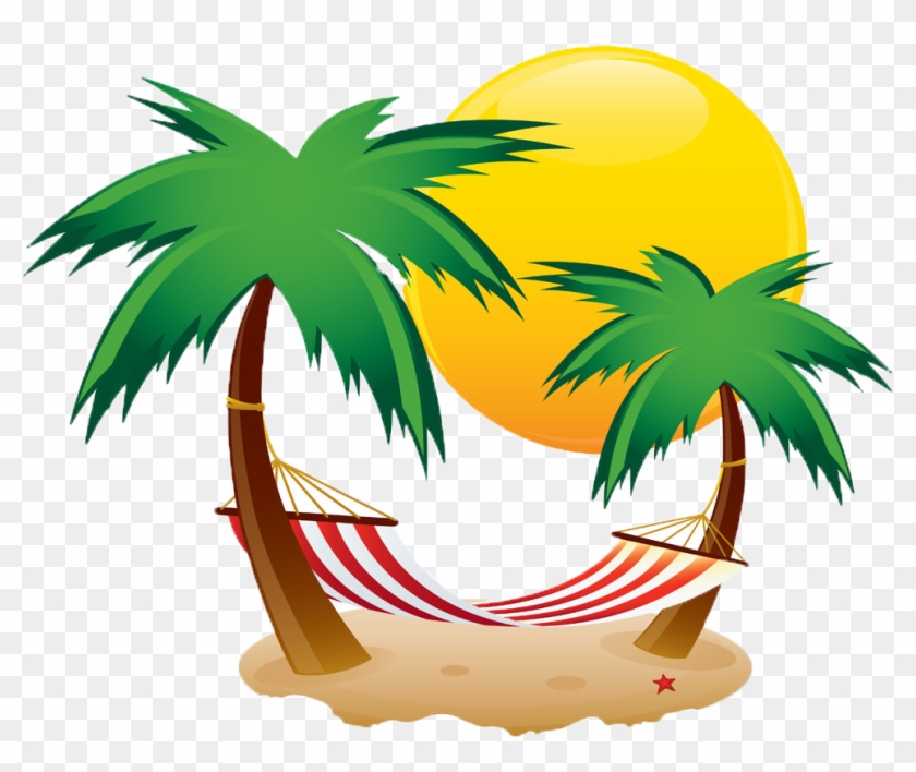 Hammock Arecaceae Clip Art - Hammock Arecaceae Clip Art #790241