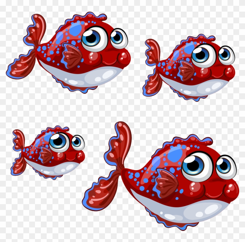 Vector Red Fish Blue Spots 987*929 Transprent Png Free - Vector Red Fish Blue Spots 987*929 Transprent Png Free #790236