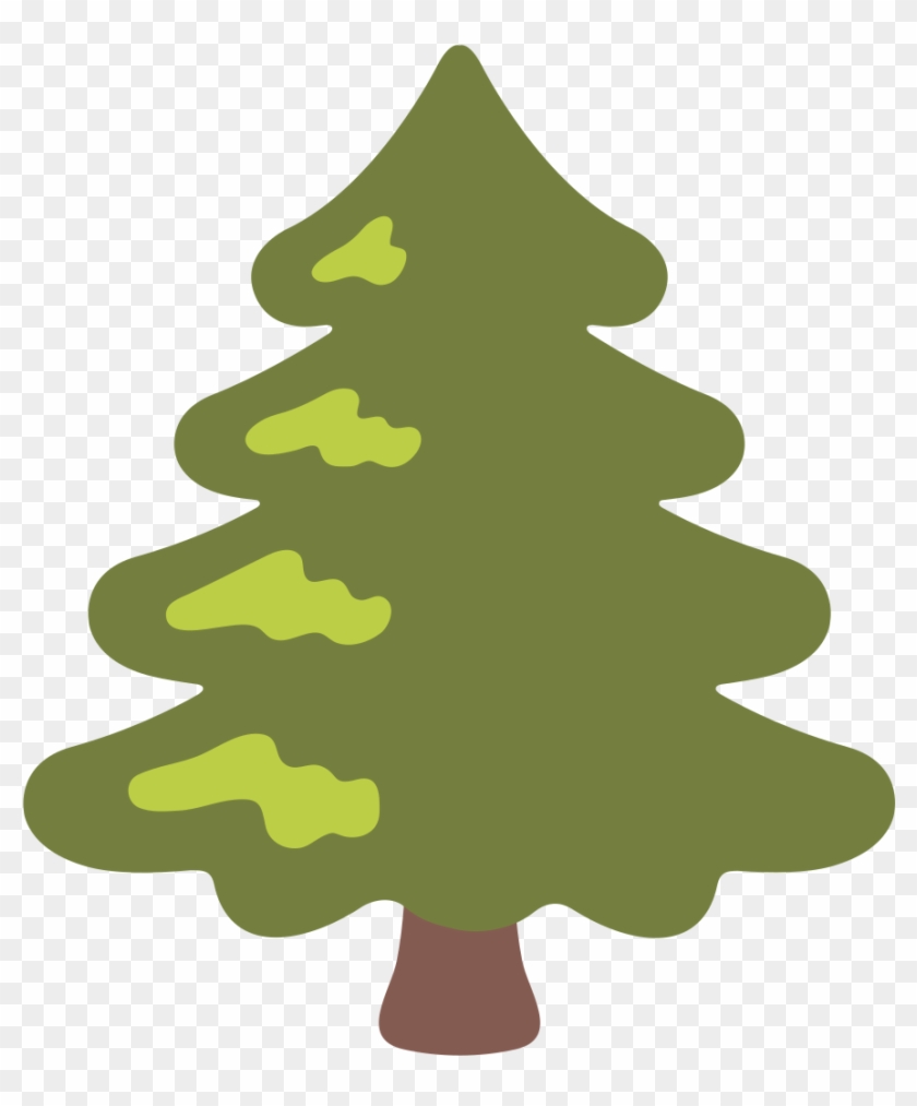 Emoji Tree Evergreen Text Messaging Clip Art - 6 Trees #790256