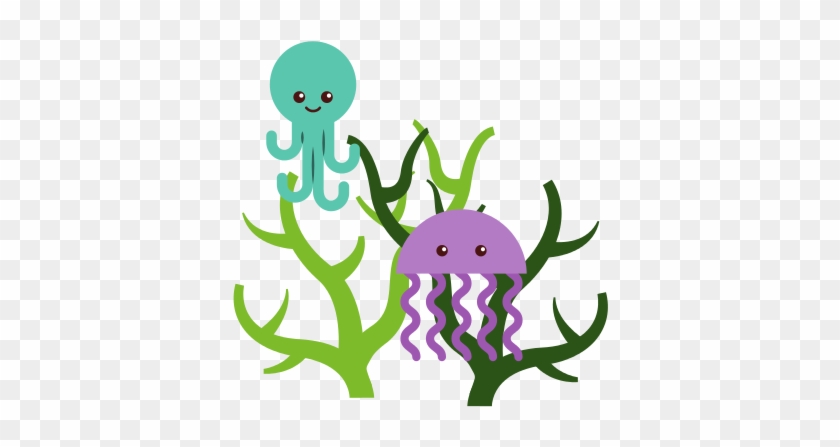 Cute Jellyfish Sealife Icon - Illustration #790252
