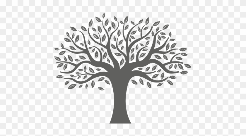 Flat Tree Silhouette - Tree Silhouette Png #790315