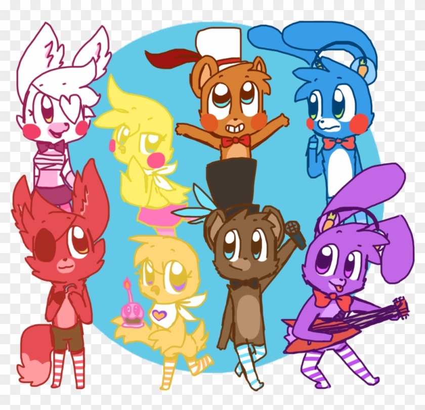 The Whole Gang Redo By Cookie And Her - Fnaf Cookie And Her Foxes Deviantart #790332