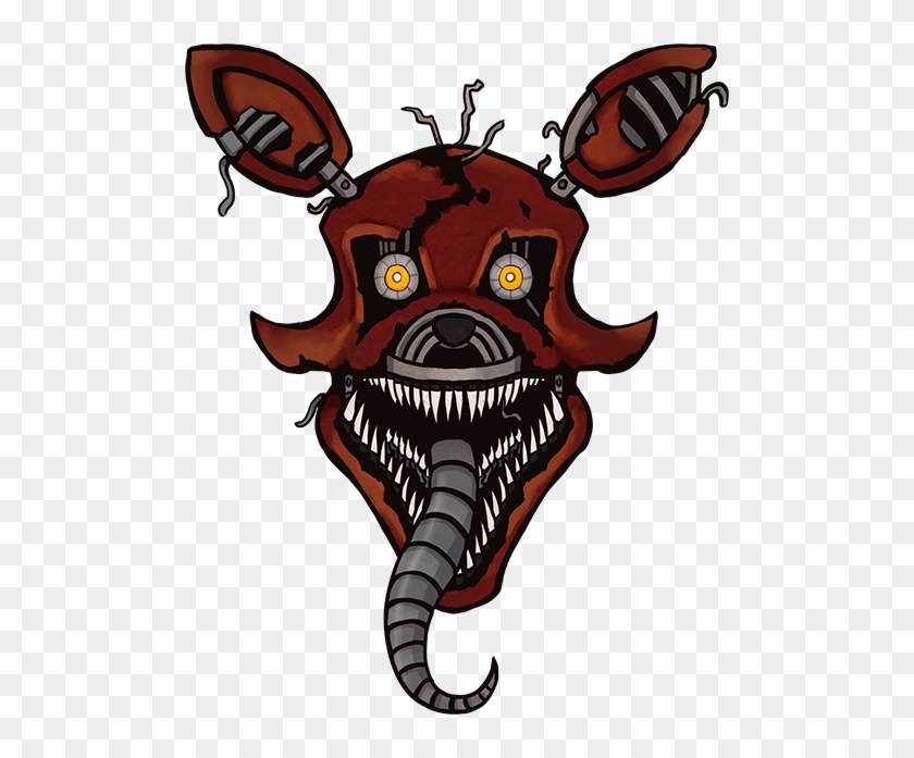 Nightmare - Nightmare Foxy Head Drawing #790417