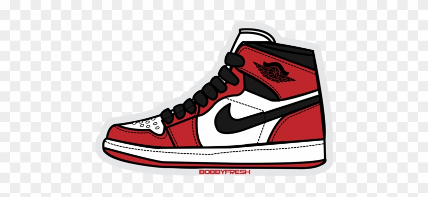 Jordan 1 Bred Sticker Bobby Fresh - Air Jordan 1 Sticker #790419