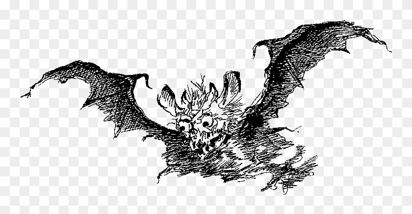 Bat Scary Demon Illustration - Dragon #790479