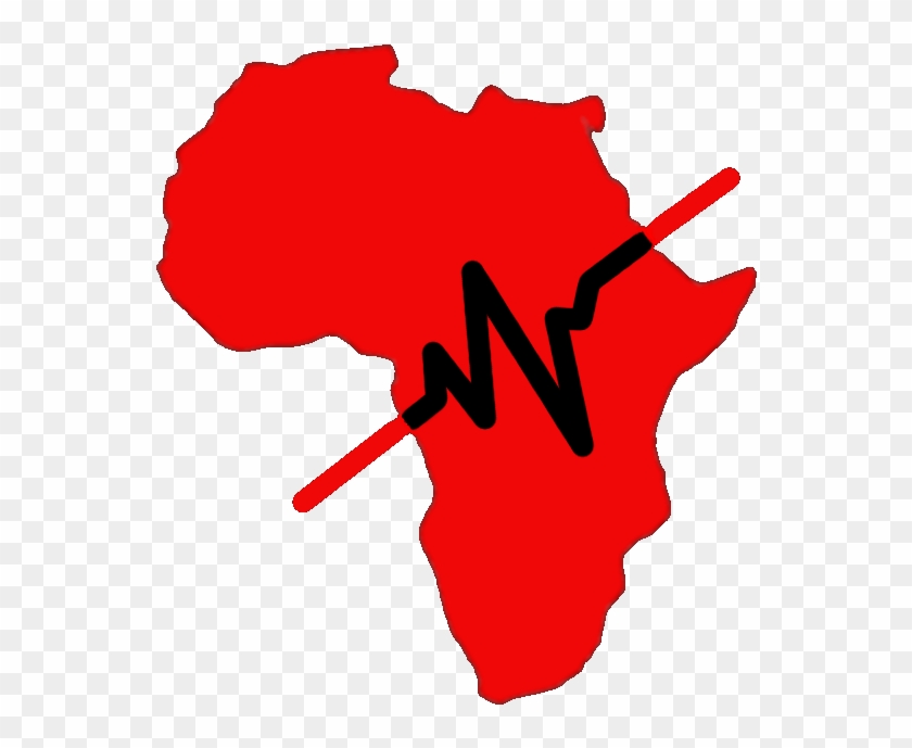 Heart Beats Of Africa Logo - Africa Map Red #790546