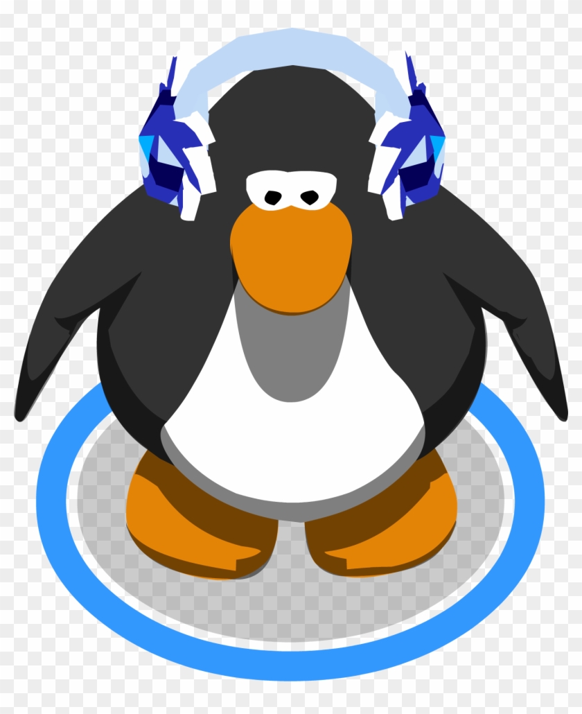 Crystal Puffle Earmuffs In-game - Club Penguin 3d Penguin #790685