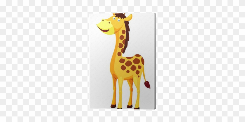 Illustration Of Cartoon Giraffe Vector Canvas Print - Illustration #790832