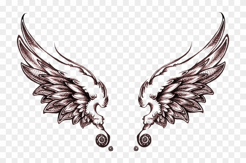 Angel Tattoos Png Transparent Images - Angel Wings Tattoo Drawing #791023