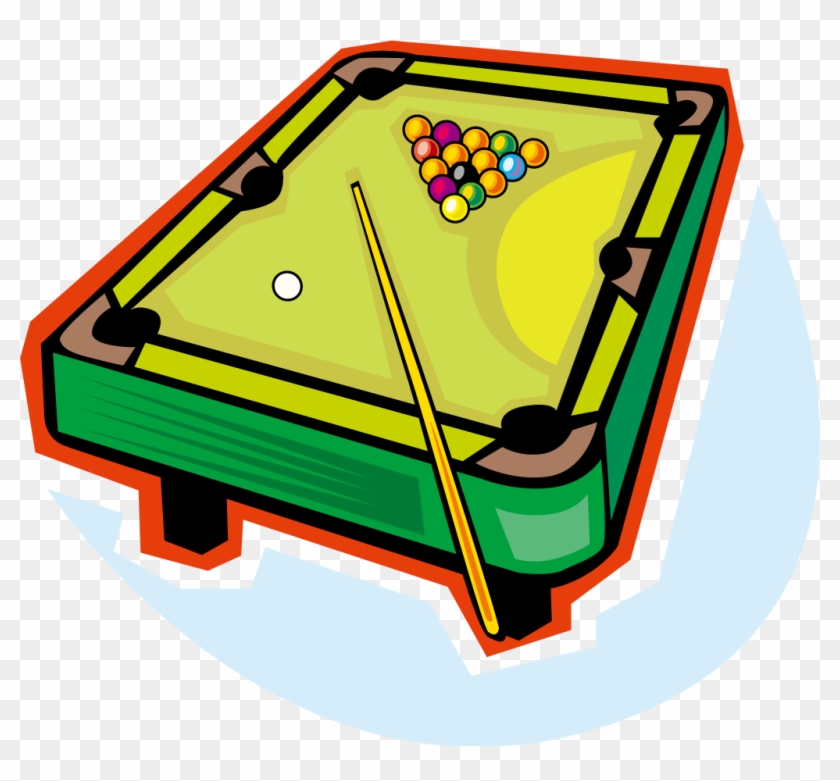 Billiard Table Pool Billiards Clip Art Cartoon Vector - Pool Table Clip Art #791045