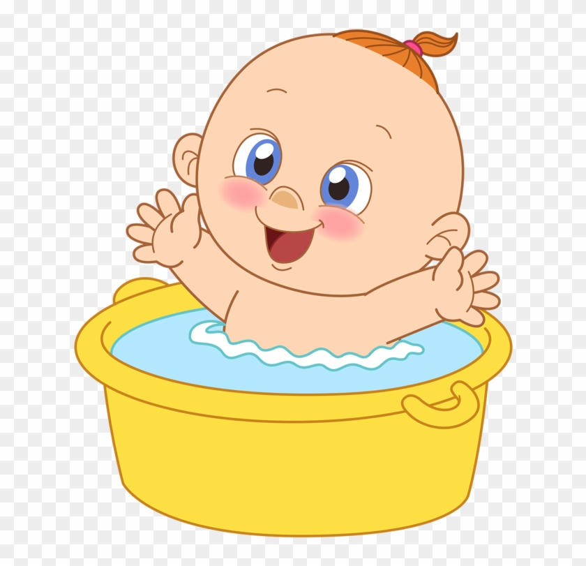 Infant Bathing Drawing Baby Shower Clip Art - Infant Bathing Drawing Baby Shower Clip Art #791091
