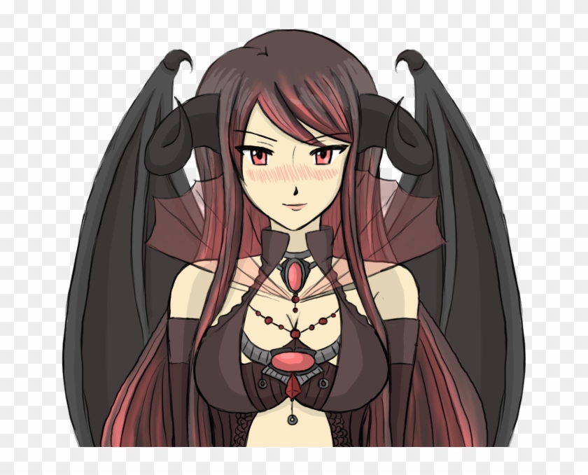 Anime Demon Girl With Brown Hair #791079