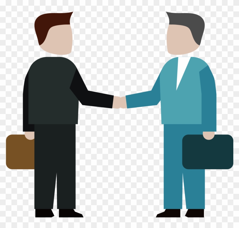 Training Professional Icon - Cartoon Businessman Shaking Hands #791200