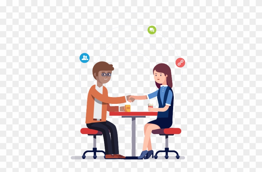 Two People Shaking Hands With Illustrations Of Wavelength - Closing A Deal Clipart #791224
