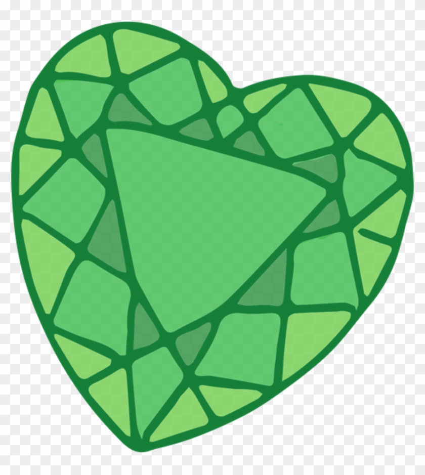 Heart Gem Green Emerald Stpatricksday Freetoedit - Emerald #791489