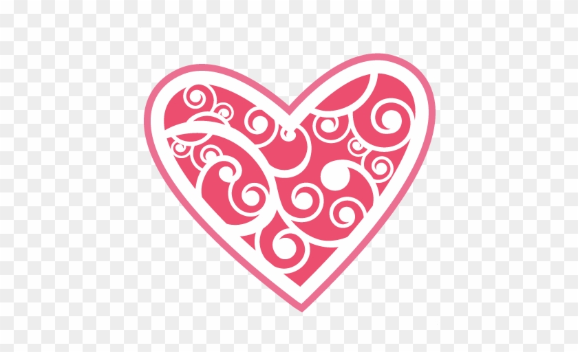 Flourish Heart Svg Cutting Files Heart Svg Cut Files - Clip Art #791821